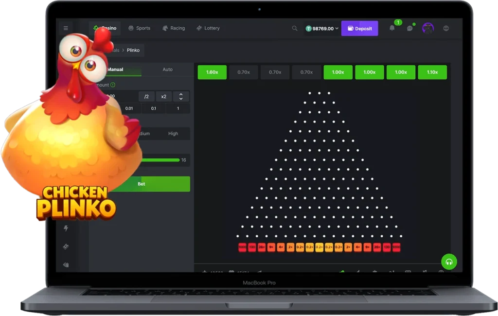 chicken plinko at Jackpot City